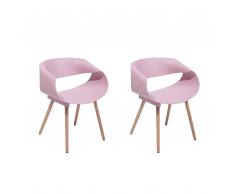 Esszimmerstuhl hellrosa 2er Set CHARLOTTE