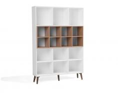 Regal weiss/braun 5 Fächer ALLOA