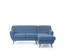 Ecksofa Polsterbezug blau linksseitig MOTALA