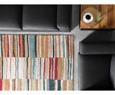 Teppich bunt 140 x 200 cm Kurzflor FATSA