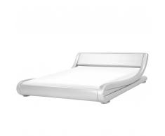 Bett Kunstleder Silber 180 x 200 cm AVIGNON
