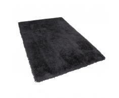 Teppich schwarz 140 x 200 cm Hochflor CIDE