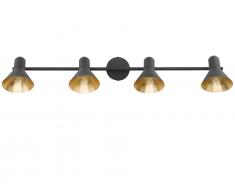 Wandleuchte schwarz/gold MERSEY IV