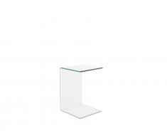 Beistelltisch Glas transparent 40 x 40 x 61 cm LOURDES