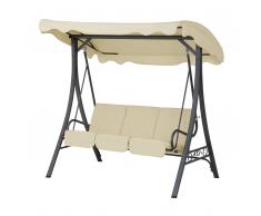 Hollywoodschaukel Sonnendach beige GARBO