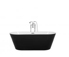 Badewanne freistehend oval schwarz-weiß CABRITOS