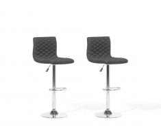 Barhocker schwarz höhenverstellbar 2er Set ORLANDO