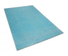 Teppich blau-beige 160 x 230 cm Kurzflor SILOPI