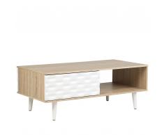Couchtisch heller Holzfarbton/weiss SWANSEA