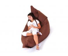 Sitzsack mit Innensack für In- und Outdoor 140 x 180 cm braun