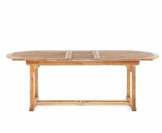 Gartentisch Holz 180/220 x 100 cm ausziehbar JAVA