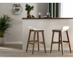 Barstuhl Kunstleder weiss 2er Set CODY