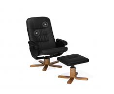Massagesessel schwarz Kunstleder RELAXPRO