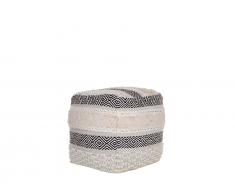 Pouf cremeweiß 50 x 50 cm KANAM