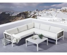 Lounge Set Aluminium weiss 4-Sitzer BORELLO