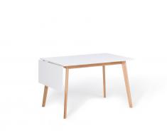 Esstisch weiss 120/155 x 80 cm Verlängerungsstück MEDIO