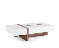 Couchtisch weiss/braun MIRANDELA