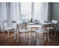 Esstisch MDF weiss 150-195 x 90 cm ausziehbar SANFORD