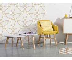Couchtisch weiss/braun zweiteilig FLY II