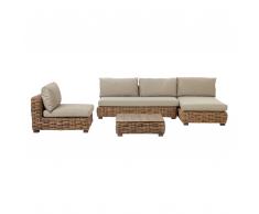 Lounge Set Rattan braun VARALLO