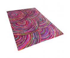 Teppich bunt 140 x 200 cm Hochflor KOZAN