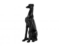 Dekofigur glänzend schwarz 80 cm GREYHOUND