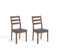 Esszimmerstuhl braun-grau 2er Set MODESTO