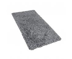Teppich schwarz/weiss 80 x 150 cm Hochflor CIDE