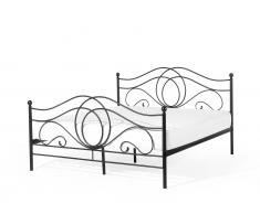 Metallbett schwarz Lattenrost 160 x 200 cm LYRA