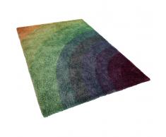 Teppich Regenbogenfarben 200 x 230 cm Hochflor BURSA