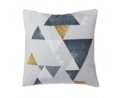 Dekokissen Dreiecksmuster gold/silber 45 x 45 cm VINCA