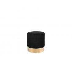 Pouf schwarz Samtstoff SOPHIA