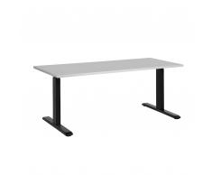 Schreibtisch grau/schwarz 160 x 72 cm manuell höhenverstellbar UPLIFT II
