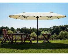 Doppelsonnenschirm 270 x 460 x 247 cm grau-beige SIBILLA