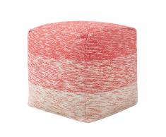 Pouf rot 40 x 40 cm HIRRI