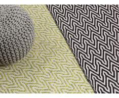 Teppich grün-beige 80 x 150 cm Kurzflor MALKARA