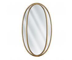 Wandspiegel gold oval 90 x 60 cm BESSON