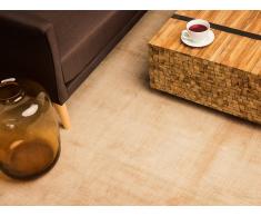 Teppich beige 140 x 200 cm Kurzflor GESI