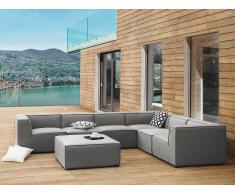Lounge Set Sunbrella grau 7-Sitzer AREZZO II