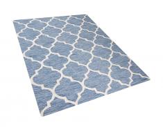 Teppich hellblau 160 x 230 cm Kurzflor YALOVA