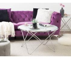 Couchtisch weiss/Chrom MERIDIAN