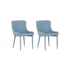 Esszimmerstuhl dunkelblau 2er Set SOLANO
