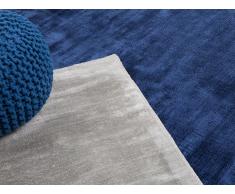 Teppich marineblau 80 x 150 cm Kurzflor GESI