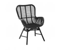 Rattanstuhl schwarz TOGO