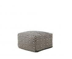 Pouf schwarz-weiss 50 x 30 cm MUKKI