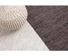 Teppich grau 80 x 150 cm Kurzflor SARAY