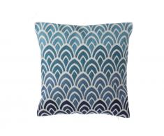 Dekokissen Ombre Muster Baumwolle blau 45 x 45 cm NIGELLA
