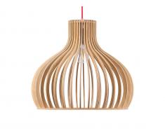 Pendelleuchte heller Holzfarbton MALONE XL