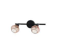 Deckenlampe schwarz/Kupfer VOLGA S
