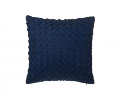 Dekokissen zickzack Struktur blau 45 x 45 cm SCILLA